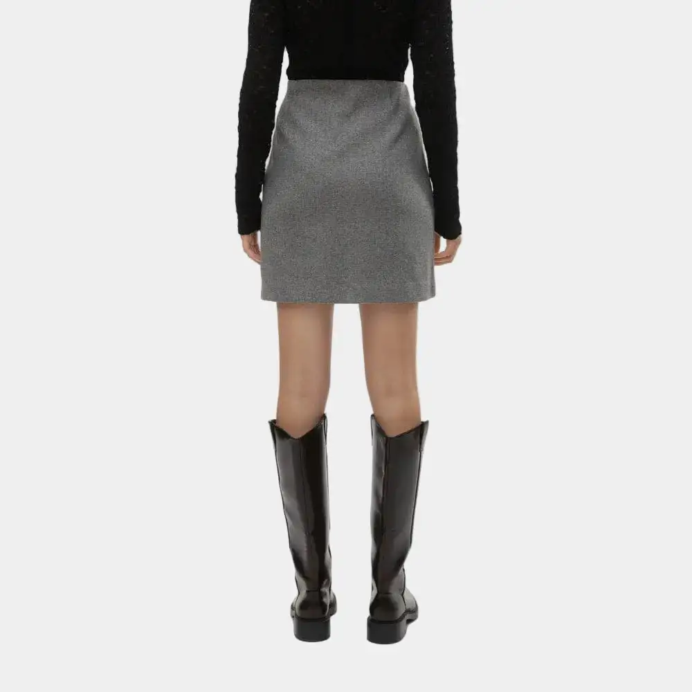 High Waist Zip Mini Skirt