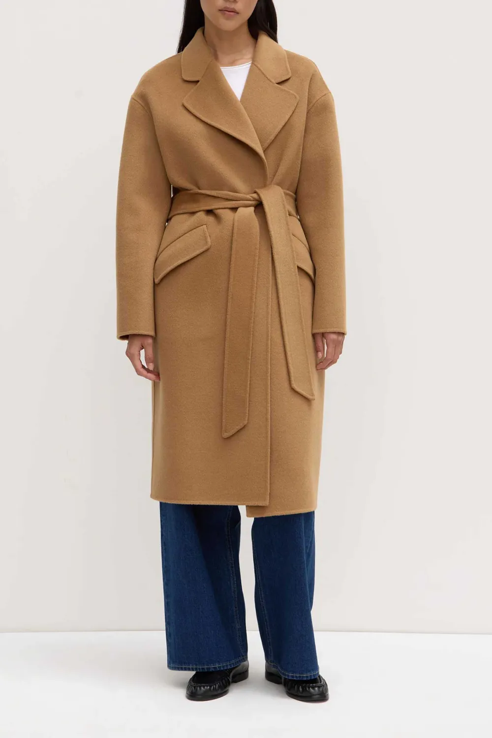 Shoulder Down Single Breasted Coat