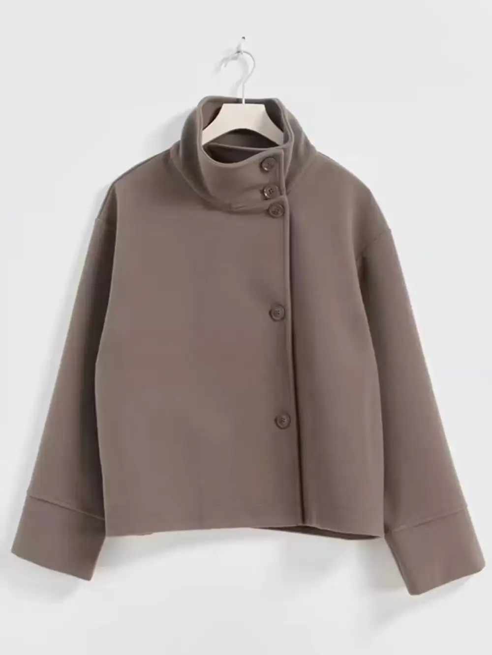 Wool Blend Long Sleeve Outerwear