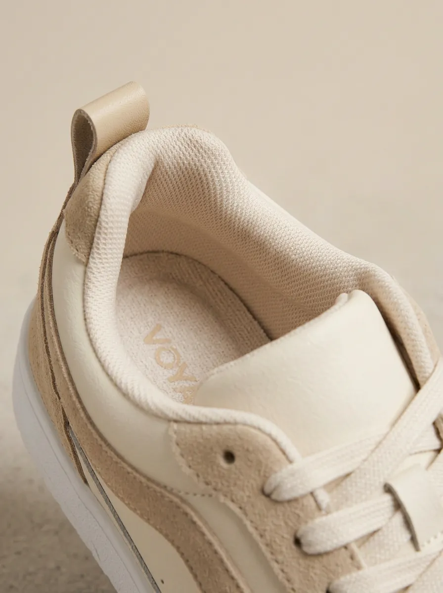 Lace-Detail Perforated Women's Low-Top Skate Sneakers