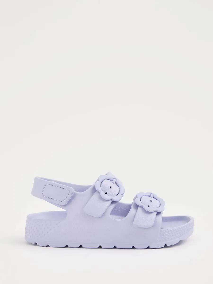 Lilac Double Buckle Sandals