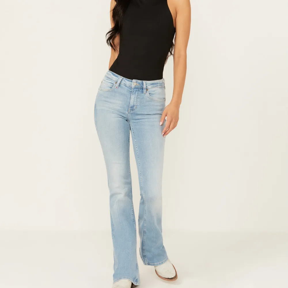 Refined Mid Rise Bootcut Stretch Denim Jeans