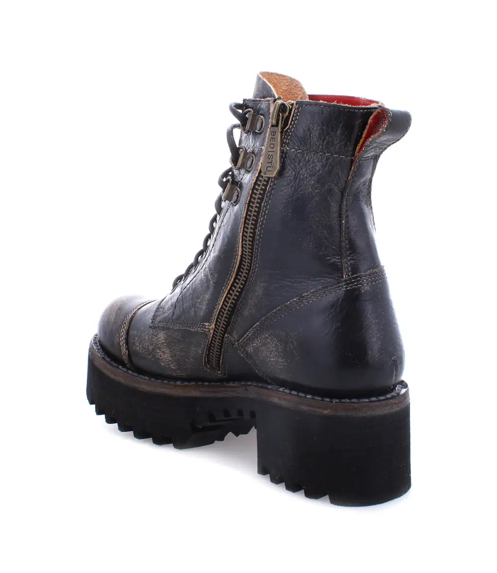 Cap-Toe Side-Zip Combat Boots