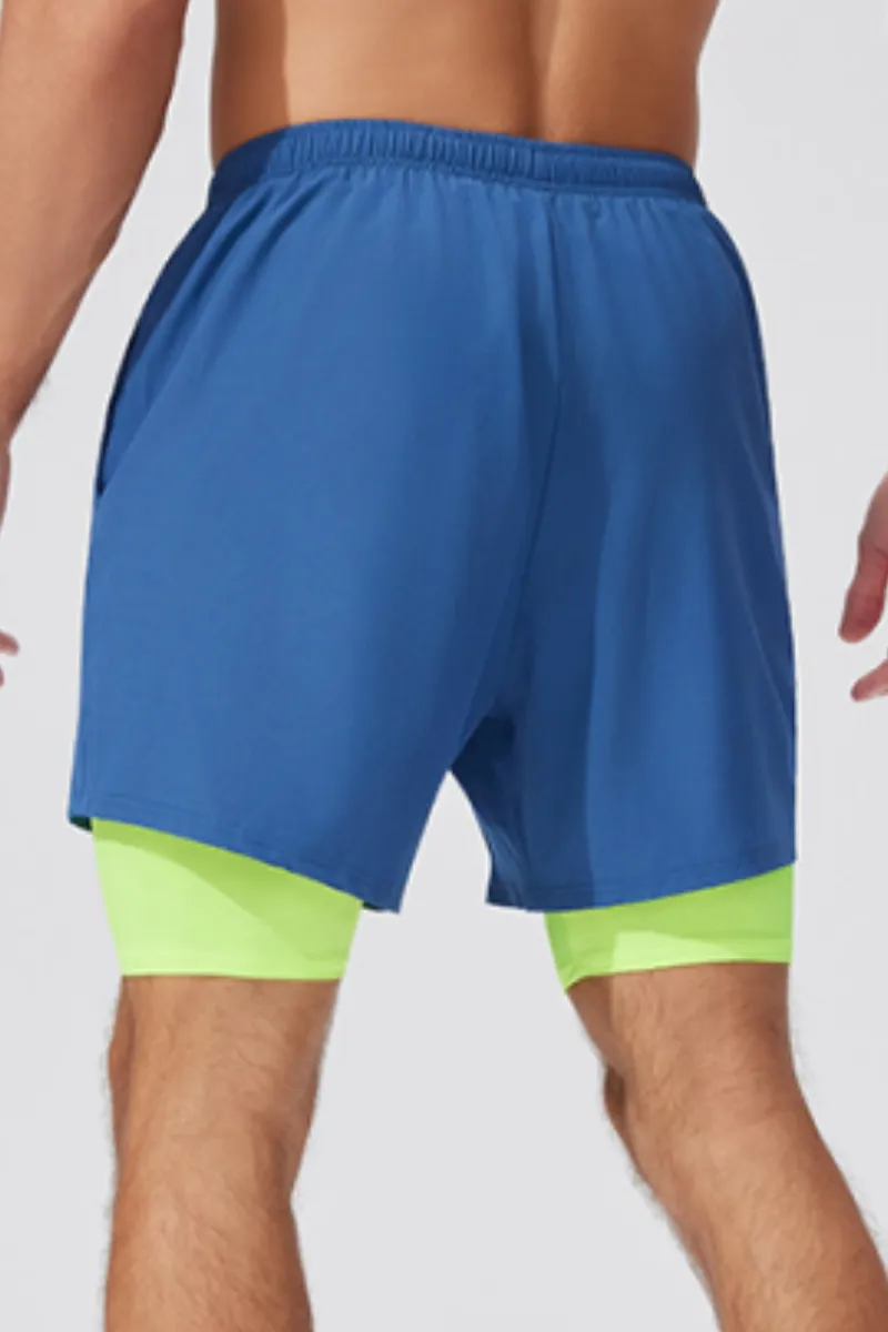 Quick Dry Drawstring Side Pocket Athletic Shorts