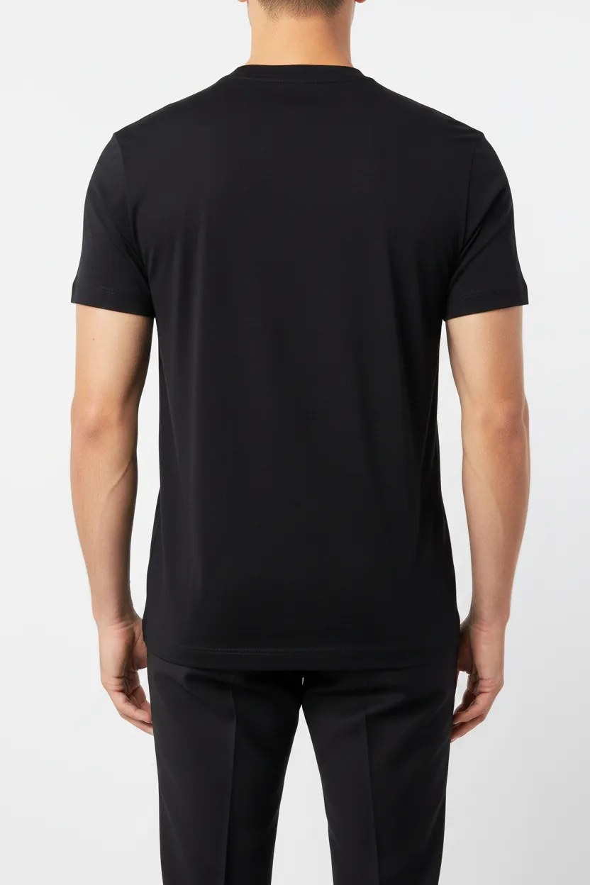 Polished Round Neck Crew Neck Cotton T-Shirt