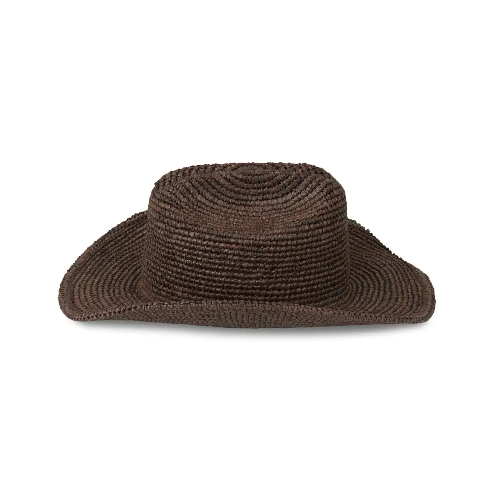 Hand Crochet Raffia Western Hat