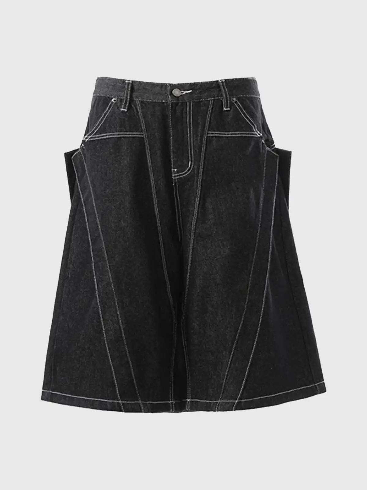 Wide-Leg Multi-Pocket Shorts
