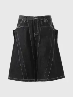Wide-Leg Multi-Pocket Shorts