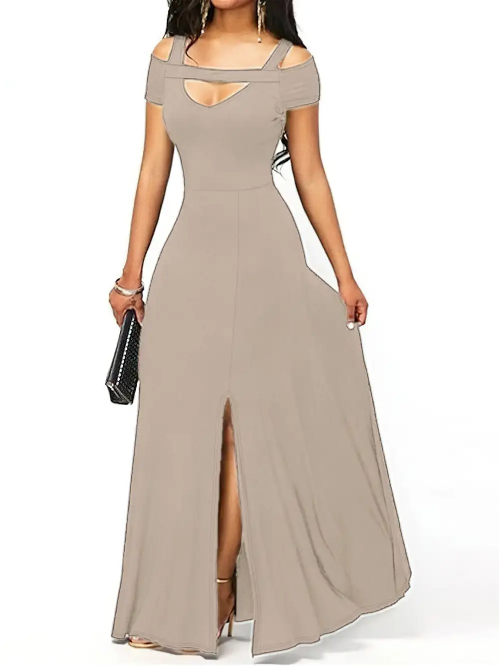 Wearable Cut Slit Maxi Dress