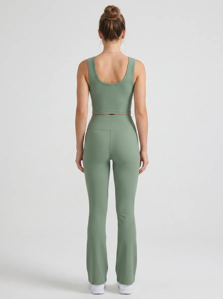 Active Flared-Leg Women's Tank Top Flare Pants Active Set