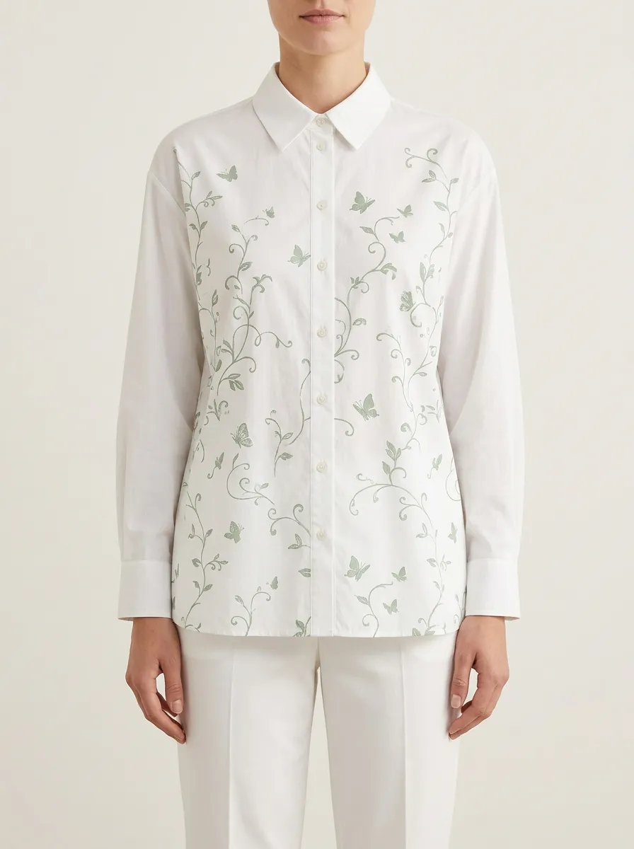 Women's Button-Front Graphic Shirt