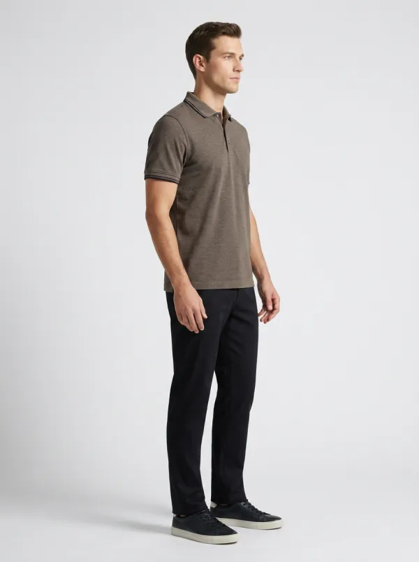 Modern Layered-Detail Men's Polo Shirt