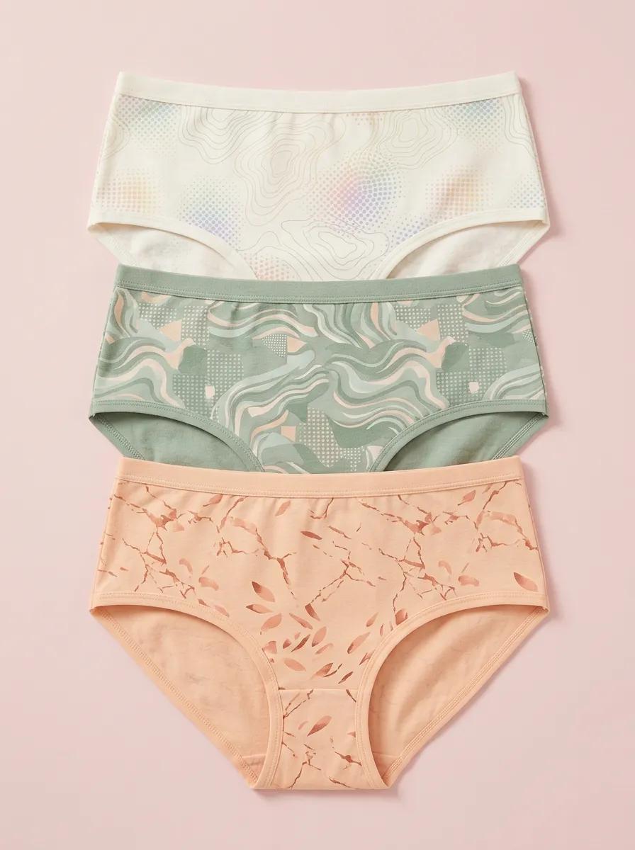 Marble Contour Classic Printed Briefs Three Pack