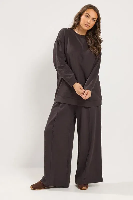 Chocolate Brown Sweatshirt & Jogger Set