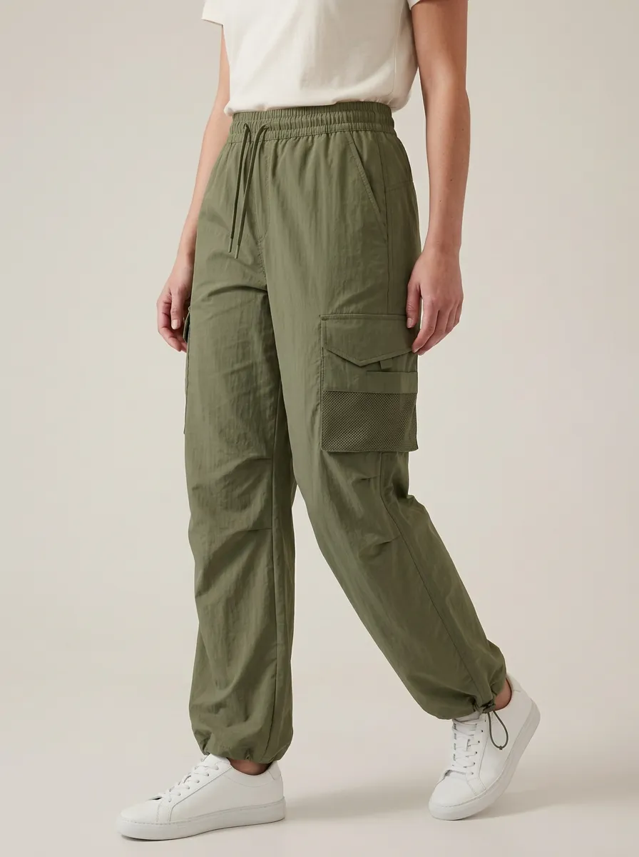 Everyday Drawstring Pocket Breathable Cargo Pants