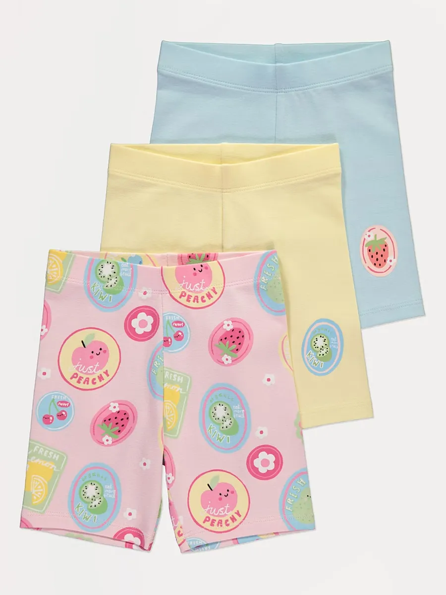 Fruit Stamp Cycling Shorts 3 Pack