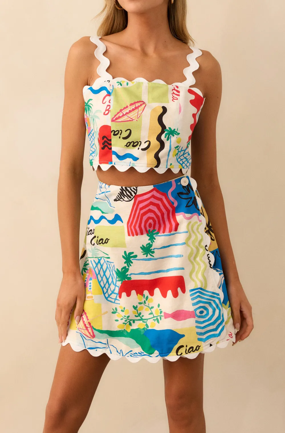 Tropical Vacation Style Crop Top