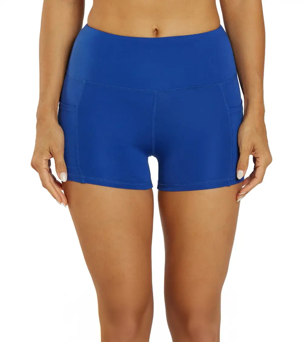 High Waist Side Pocket Yoga Shorts
