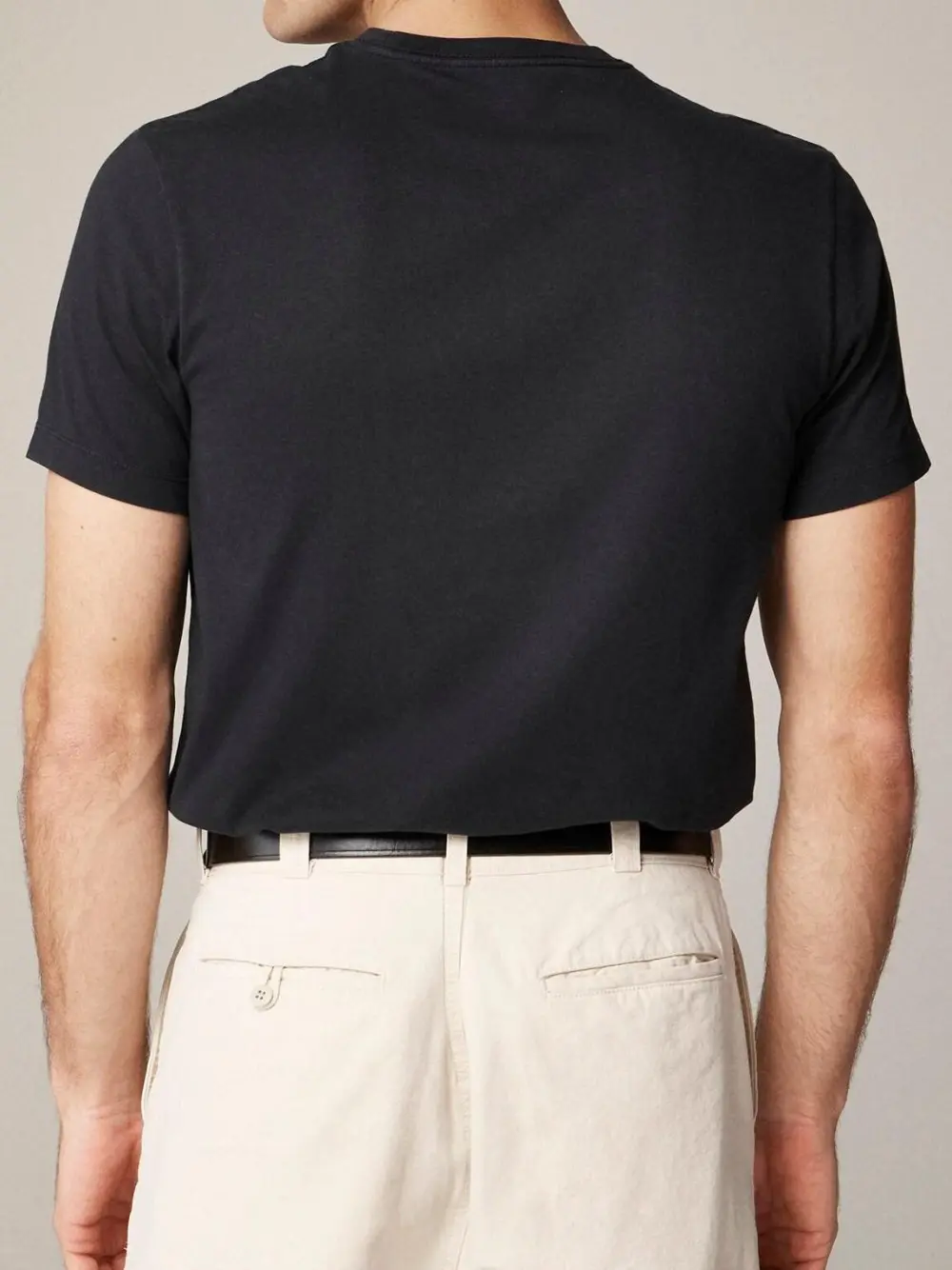 Black Short Sleeve Round Neck Broken T-Shirt