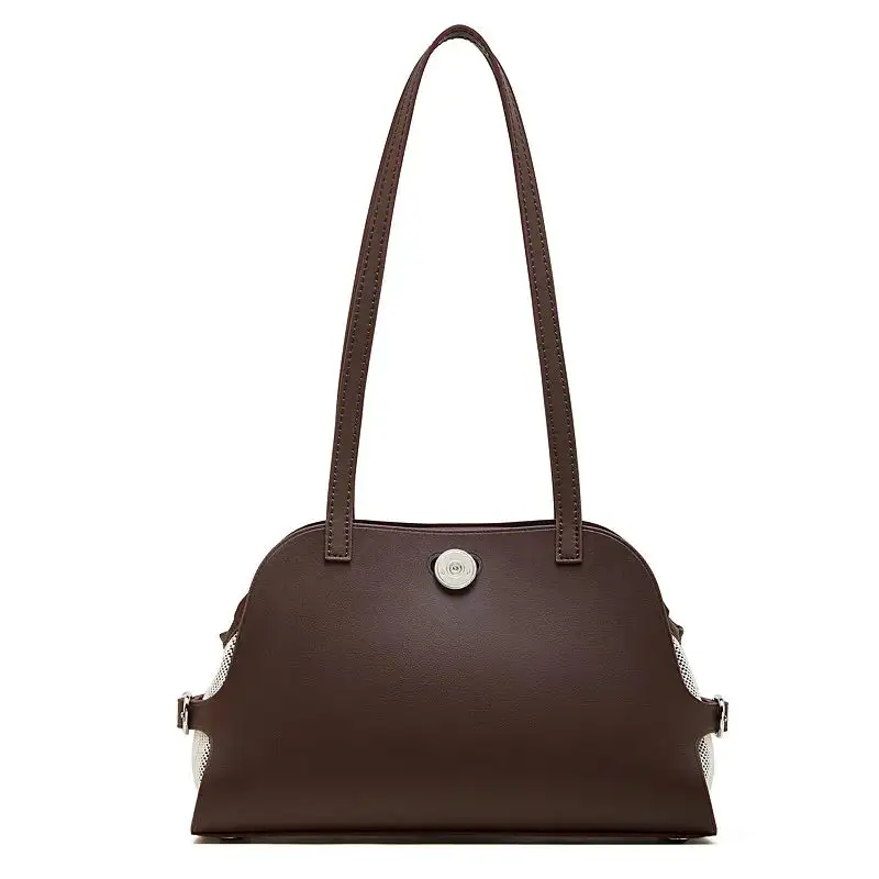 Elegant Tan Leather Minimalist Shoulder Bag