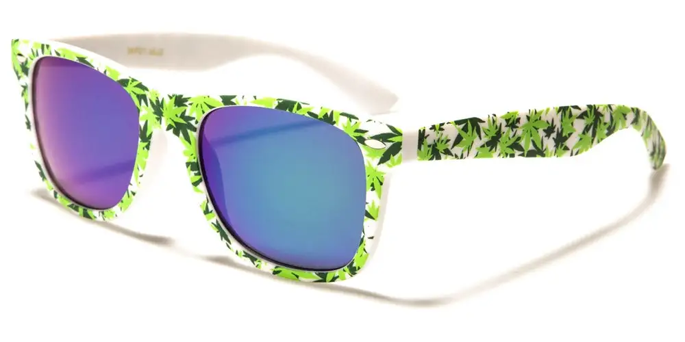 Leaf-Print Fashion Sunglasses