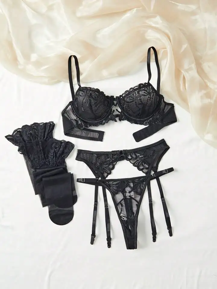 Underwire Garter Lingerie Set