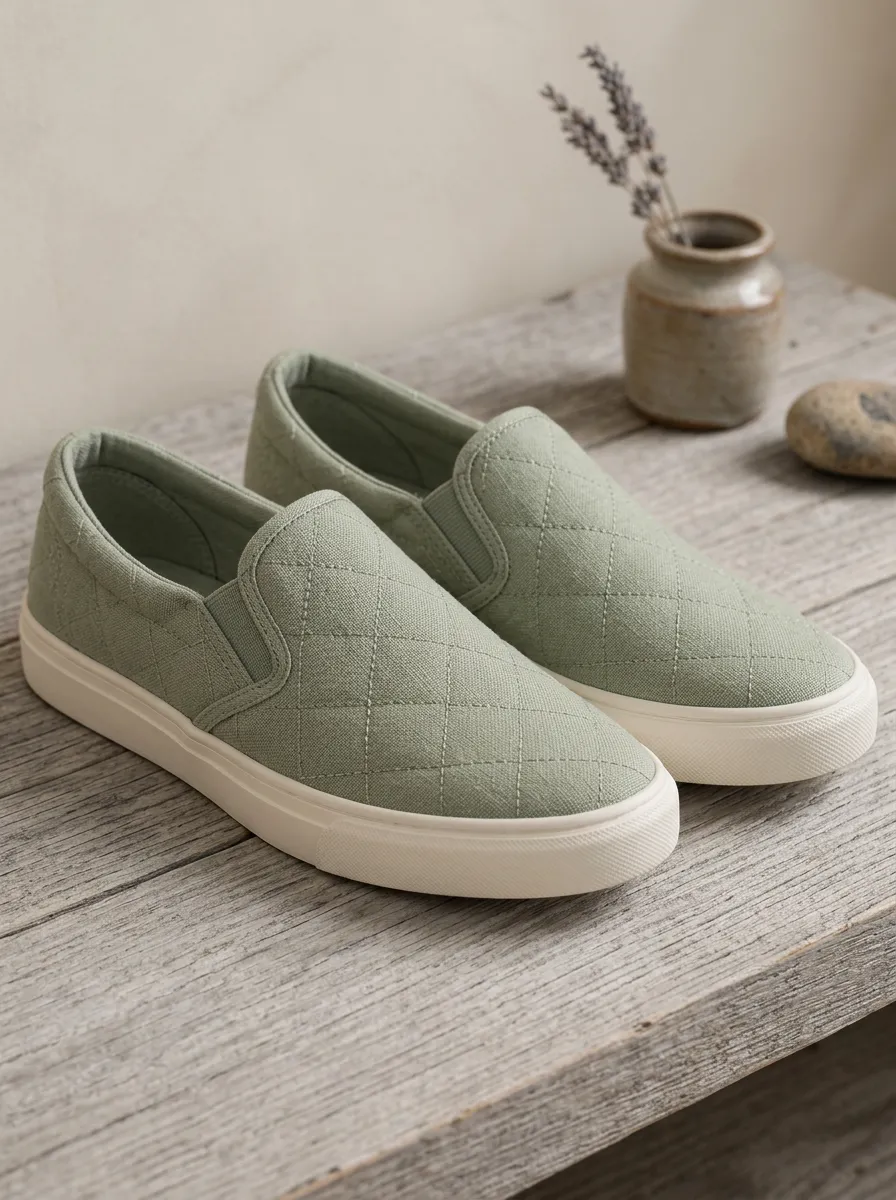 Women's Quilted Pattern Lifestyle Edit Slip-On Skate Shoes