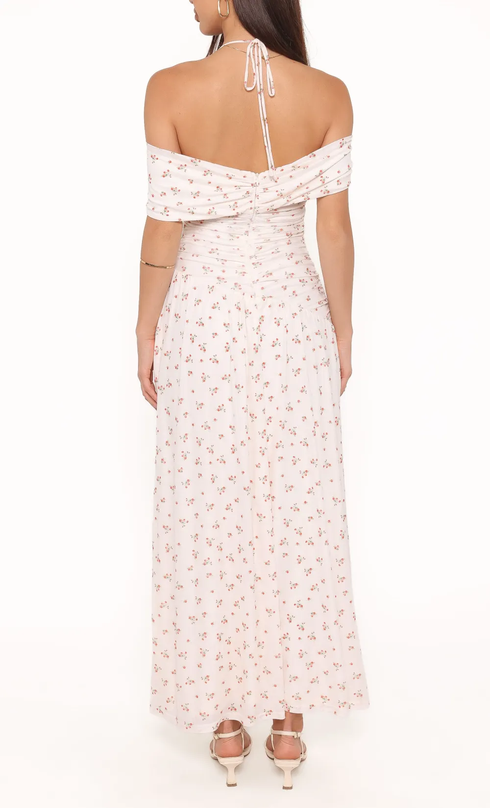 A-Line Halter Maxi Dress