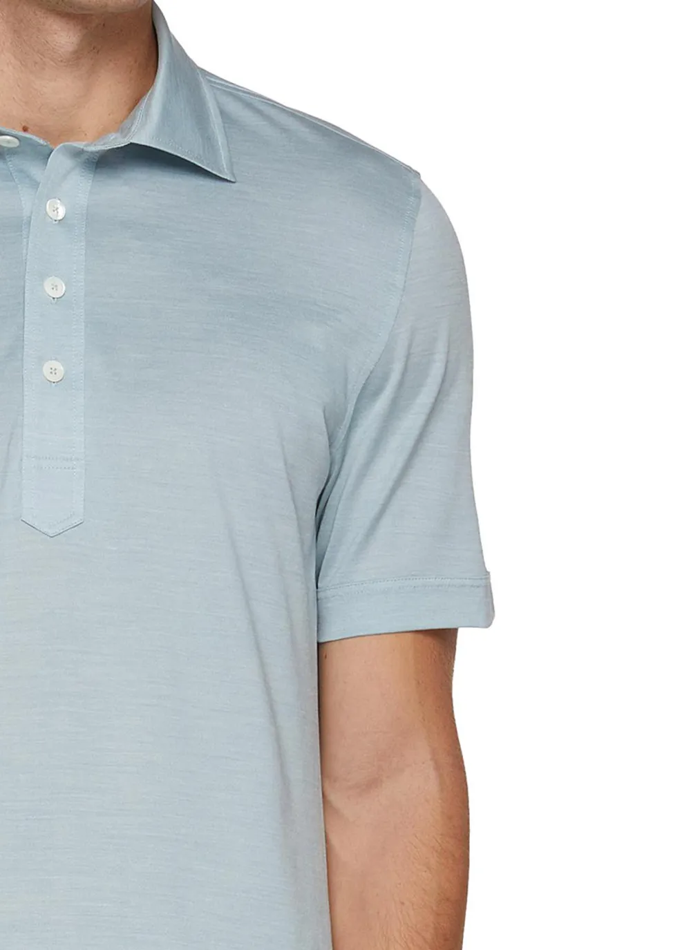 Minimalist Elegant Comfortable Versatile Light Blue Polo Shirt