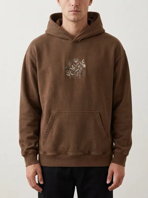 Unisex Nature Lover Wildflower Botanical Print Hoodie