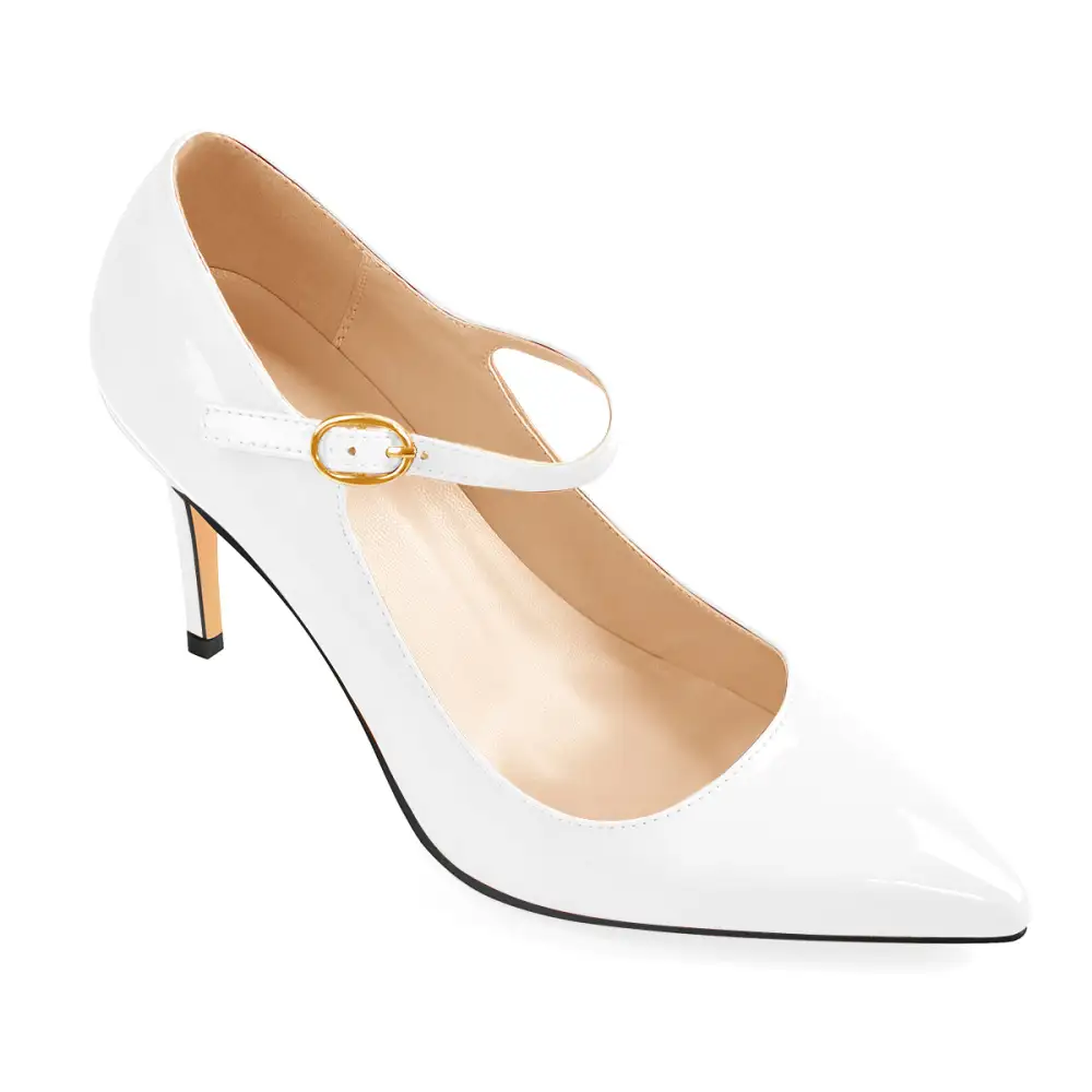 Minimal Patent Finish Pointed Toe Stiletto Pumps