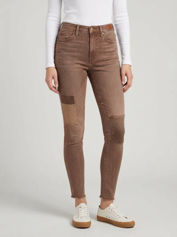 Women's Patchwork Graphic Slim Jeans