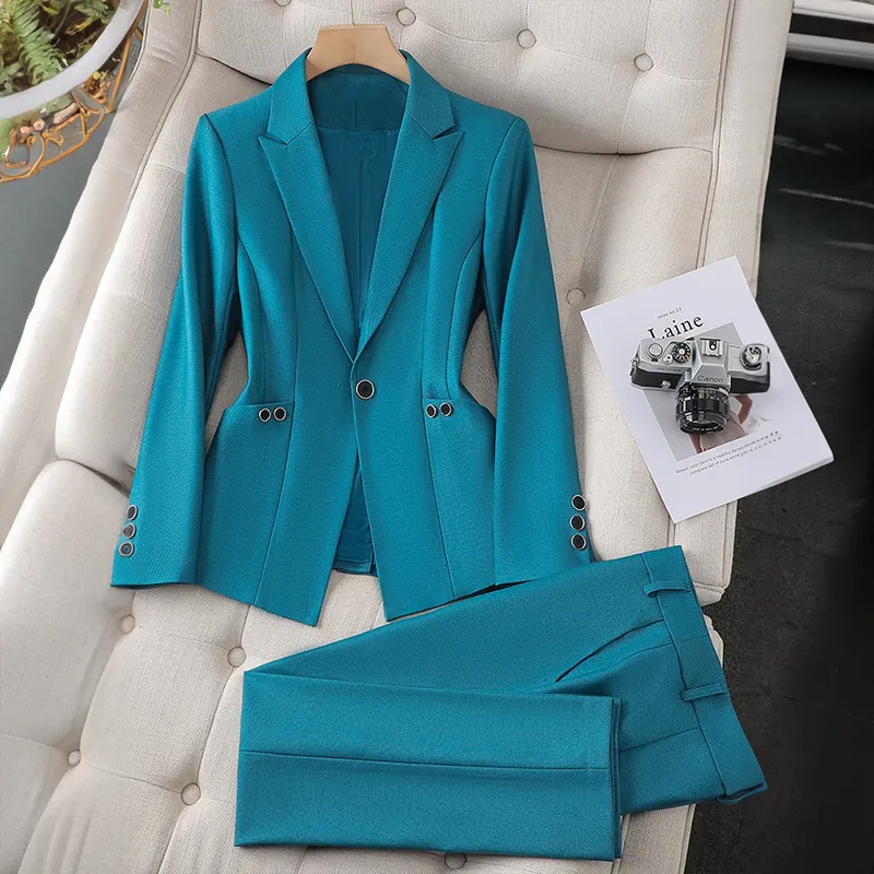 Smooth High Waist Blazer Set