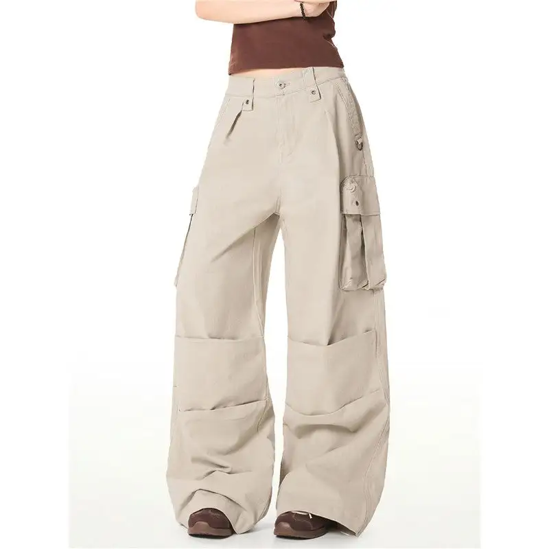 Women's Straight Leg Multi Pocket Printed Cargo Pants