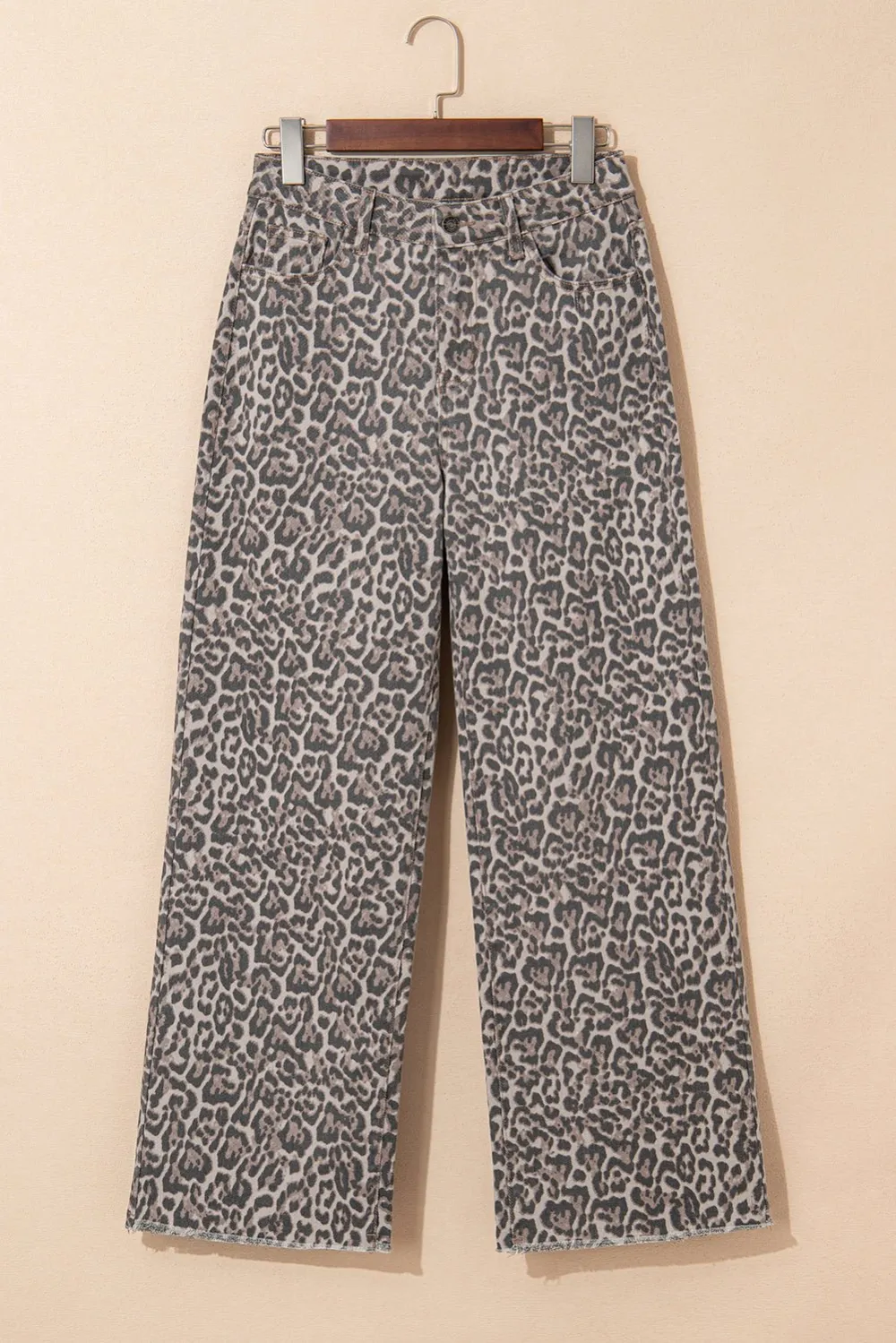 Bohemian High Waist Leopard Print Jeans