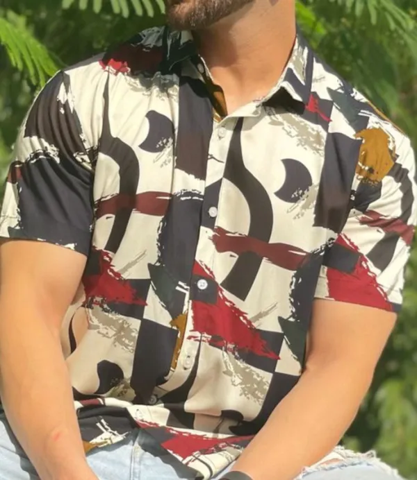 Multi Color Printed Rayon Shirt