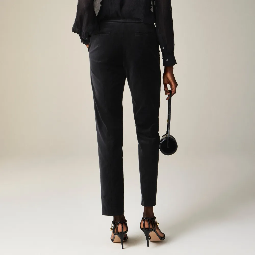 Stretch Cotton Velvet Slim Fit Pants