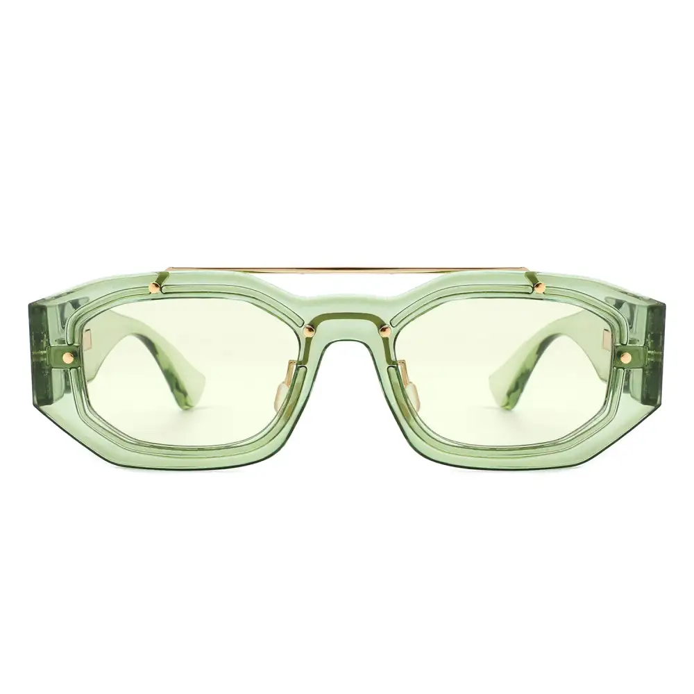 Plush Square Geometric Frame Sunglasses