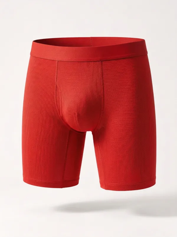 Men's Solid Charcoal Mesh Performance Boxer Briefs