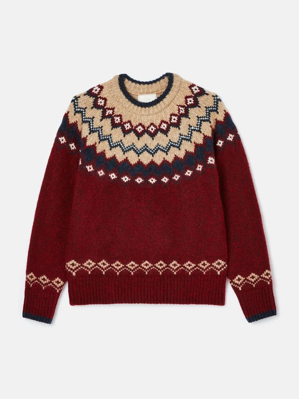 Navy/Camel Fairisle Pattern Jumper