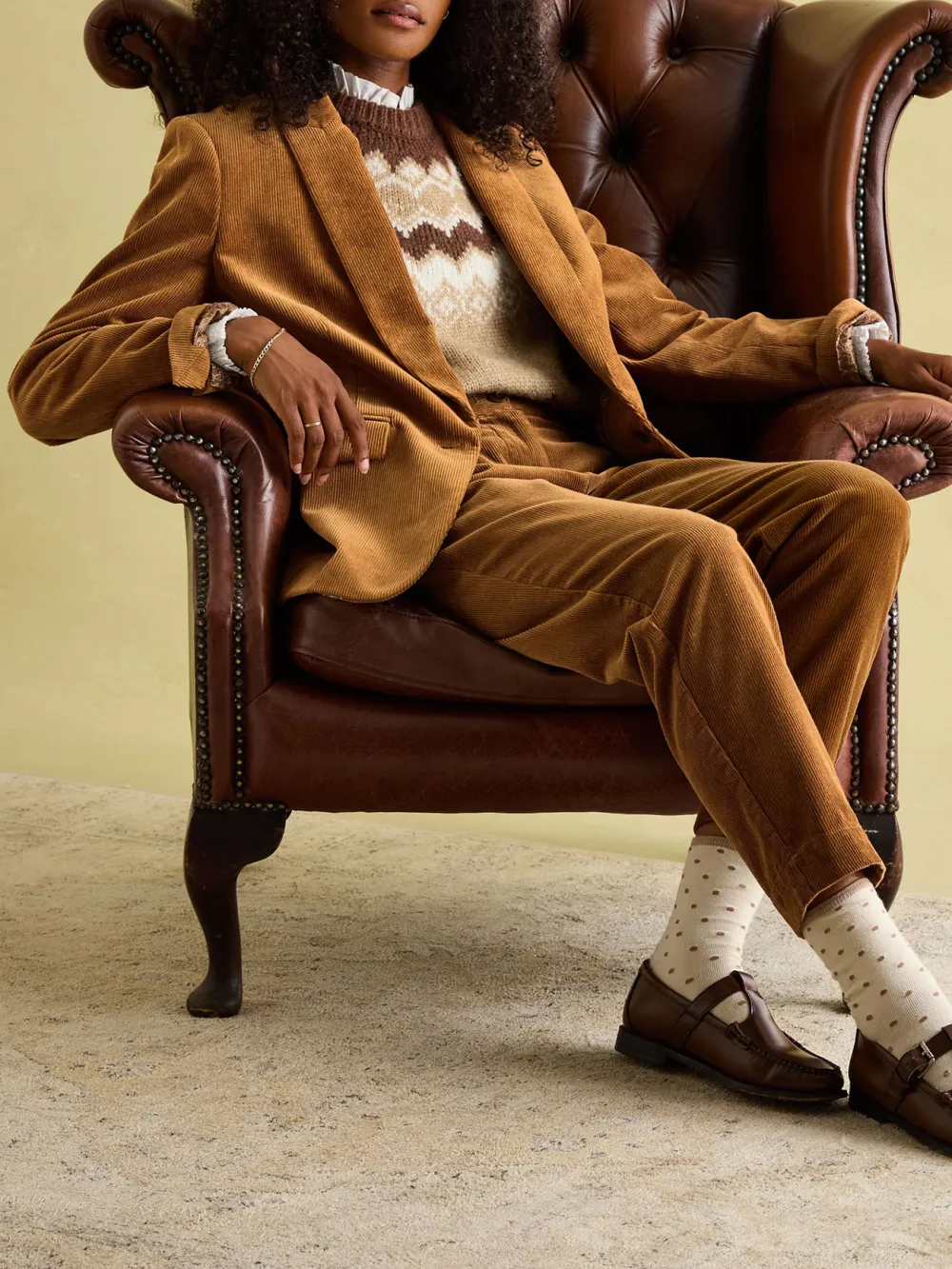Tan Brown Corduroy Blazer