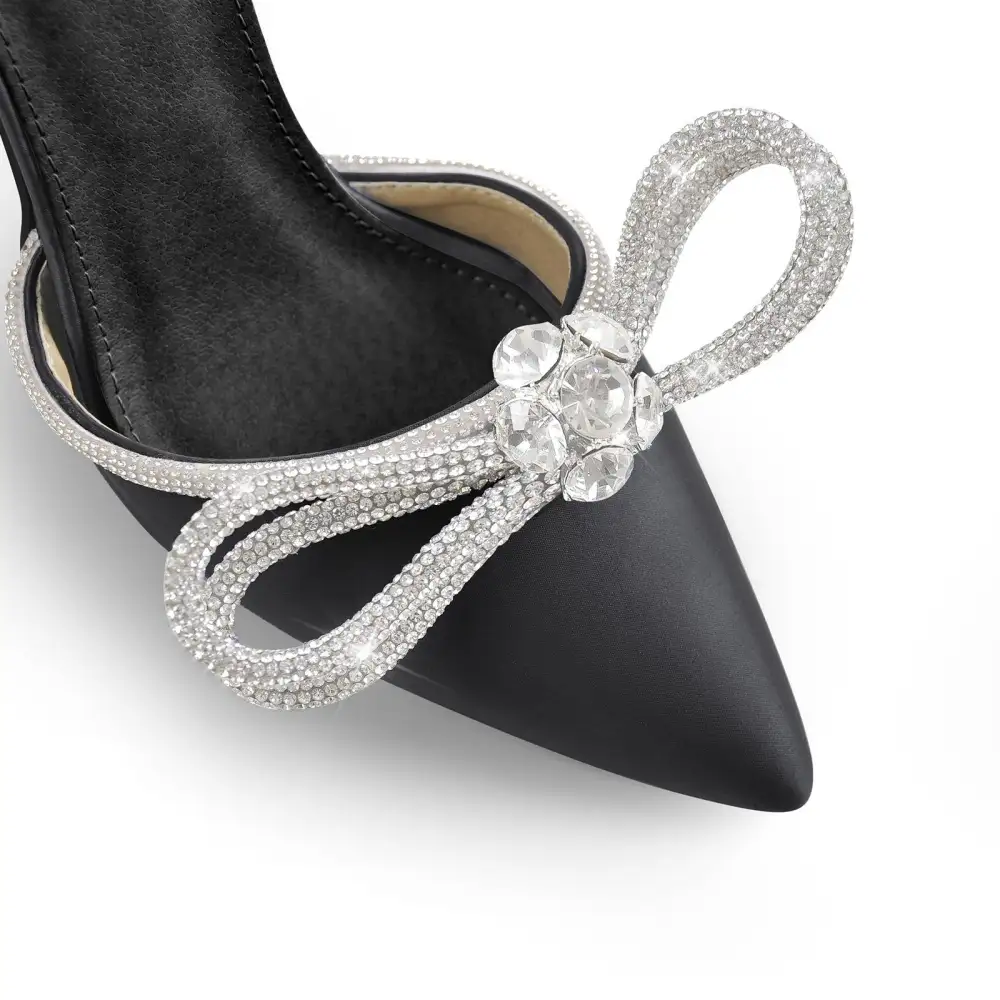 Elegant Rhinestone Pointed Toe Stiletto Pumps