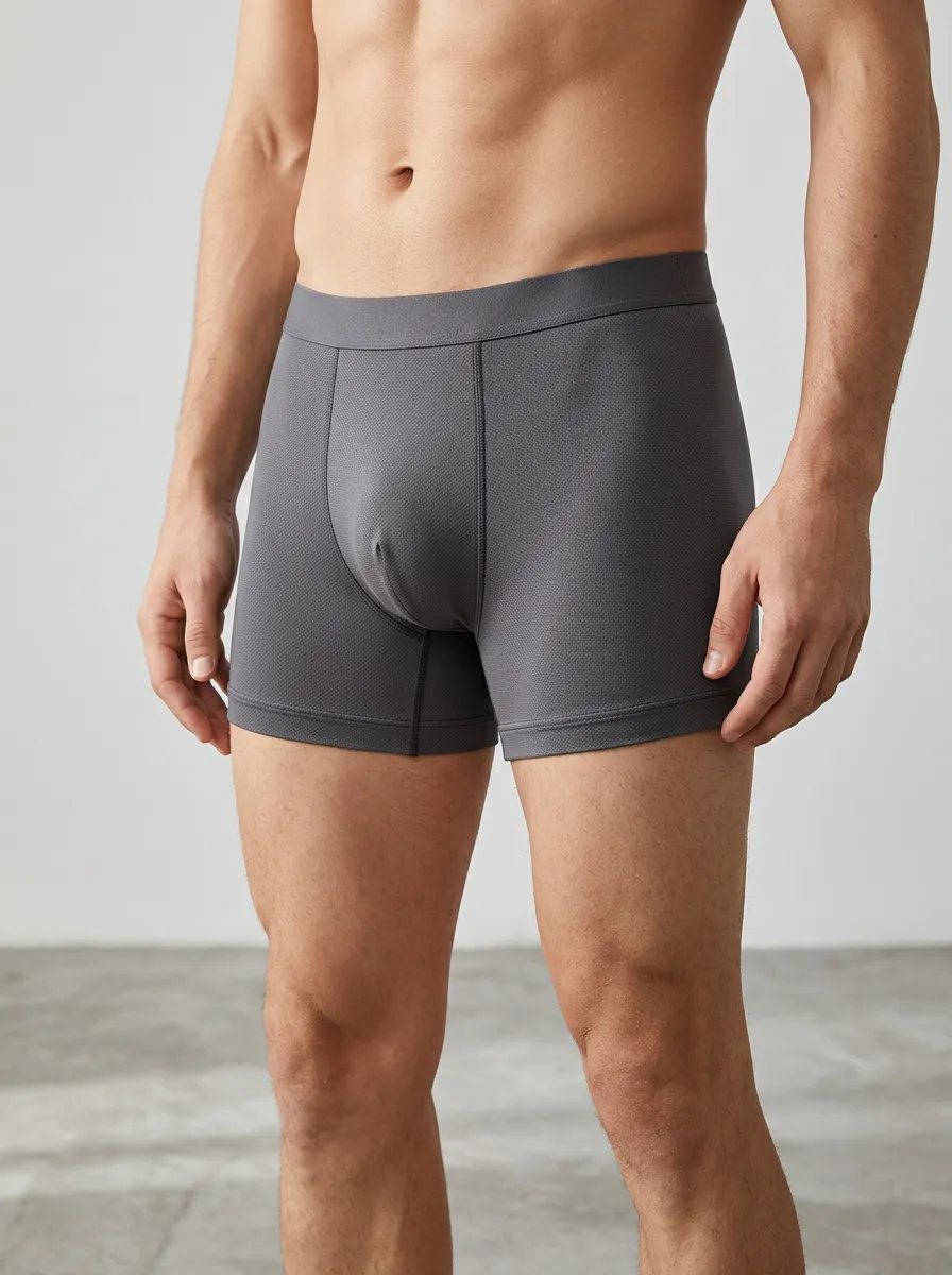 Dynamic Textured Performance Look Men's Boxer Briefs