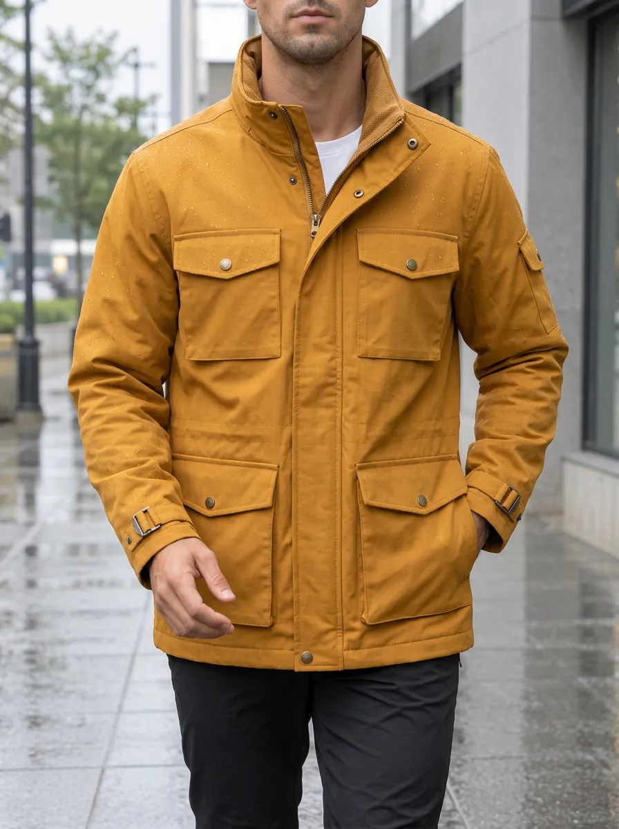 Men's Mustard Yellow Waterproof Field Jacket