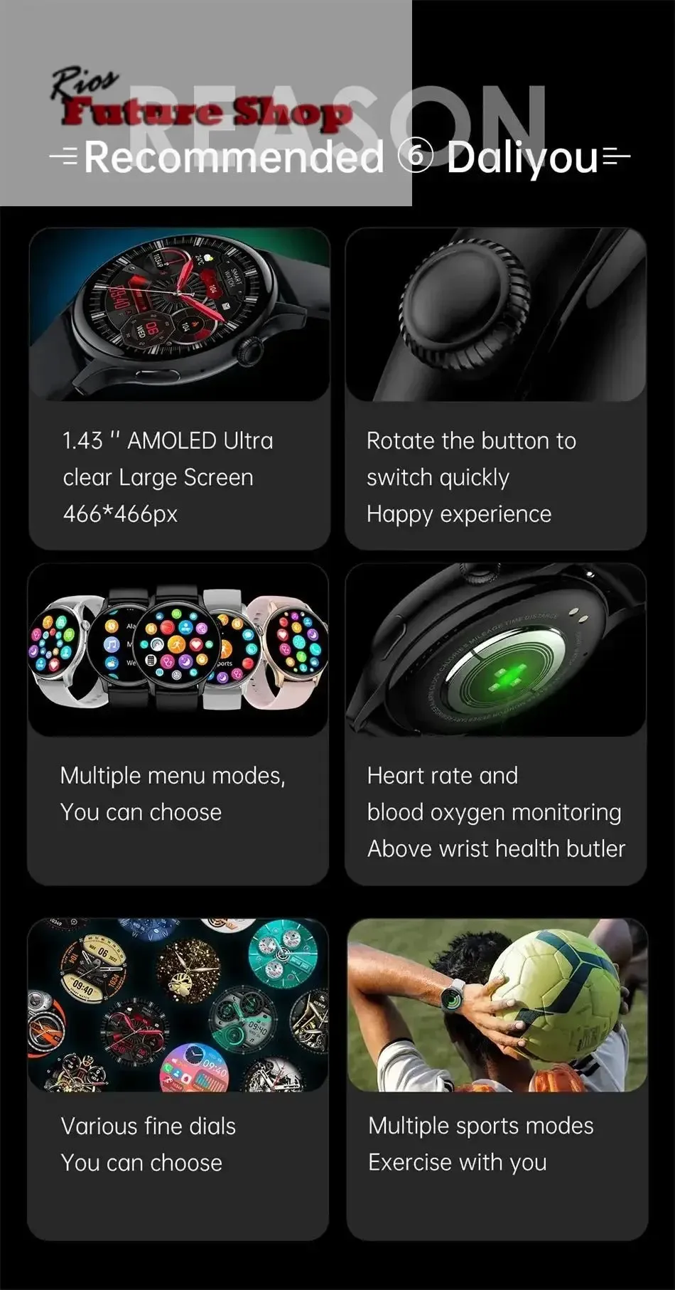 True AMOLED Sports Smartwatch
