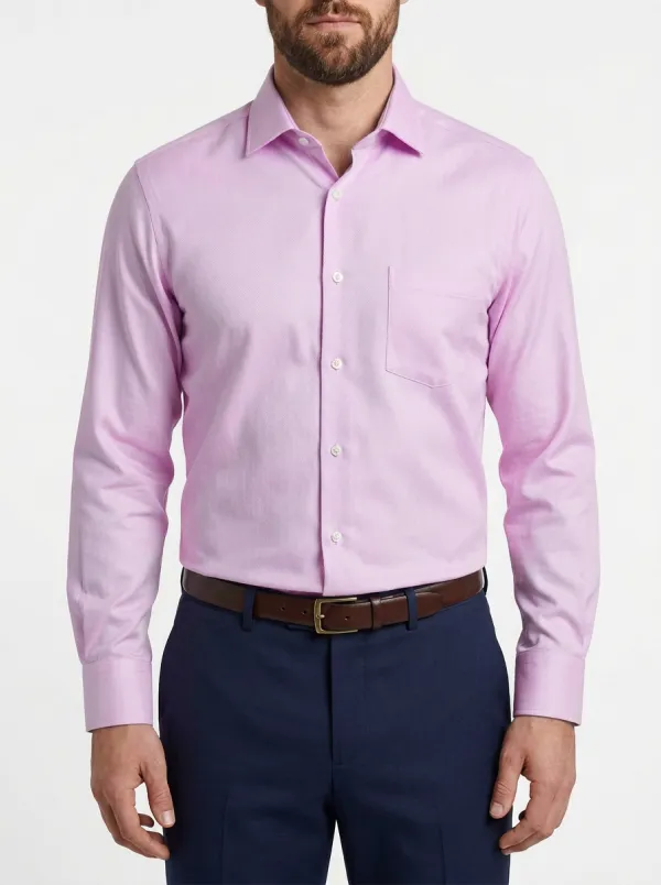 Men's Business Inspired Long-Sleeve Solid Dress Shirt
