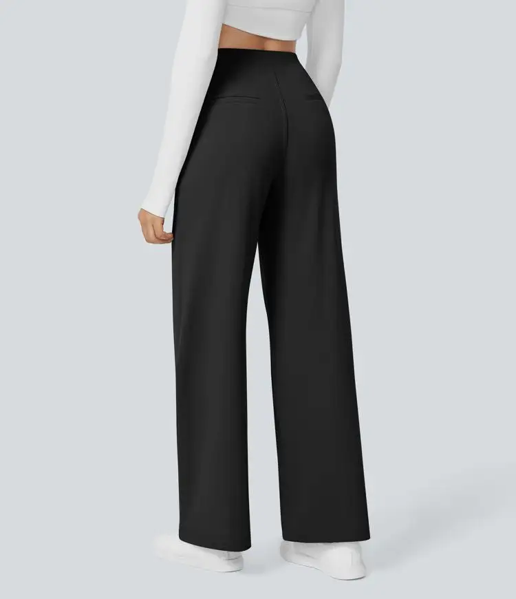 Straight Leg High Waist Trousers