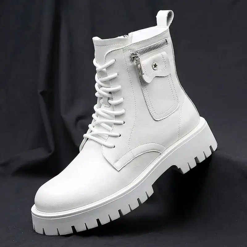 Leather Lace-Up Ankle Boots