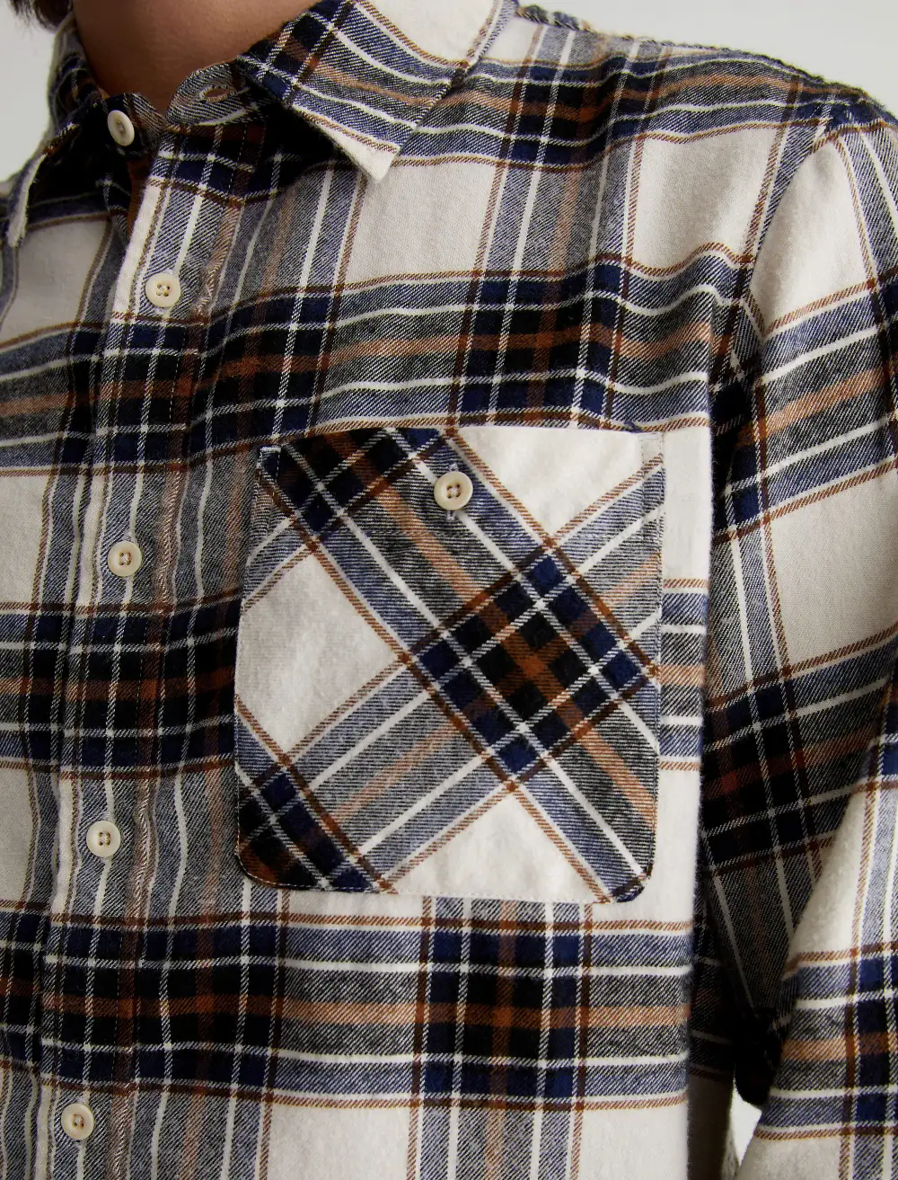 Men's Flannel Button-Up Shirt