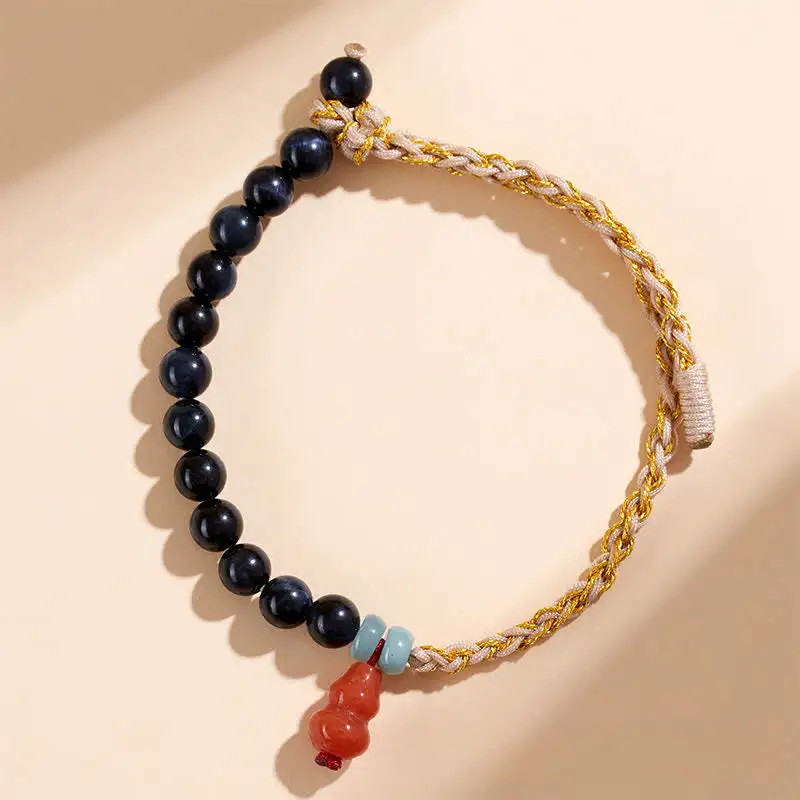 Tiger Eye Hand Woven Gourd Bracelet